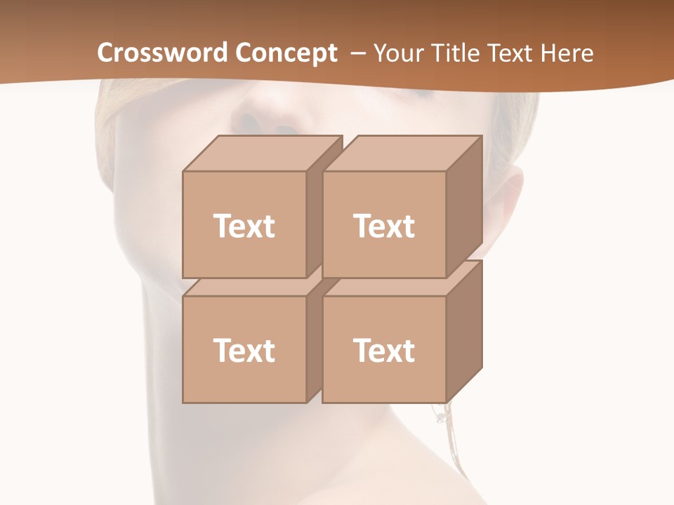 Straight Hairstyle Pose PowerPoint Template