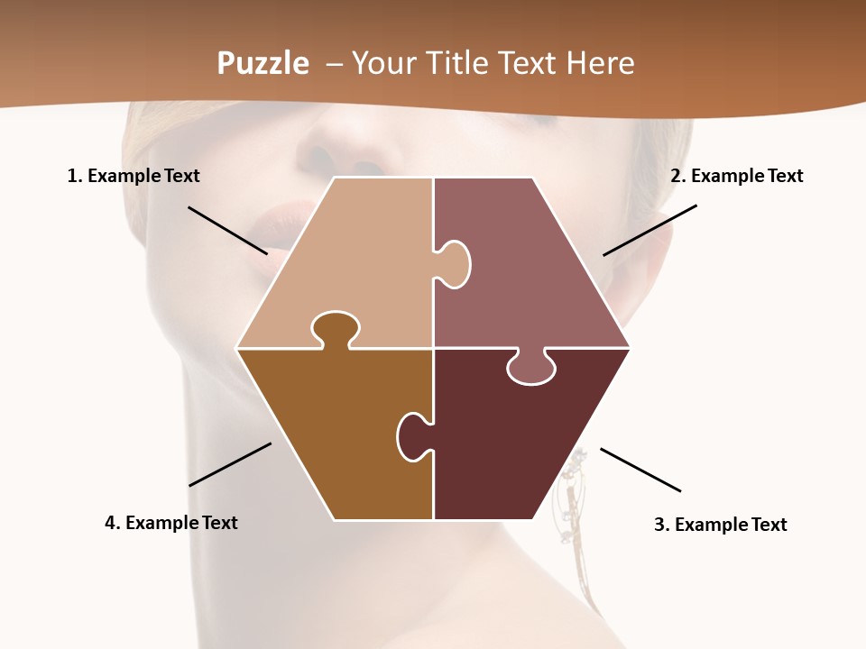 Straight Hairstyle Pose PowerPoint Template