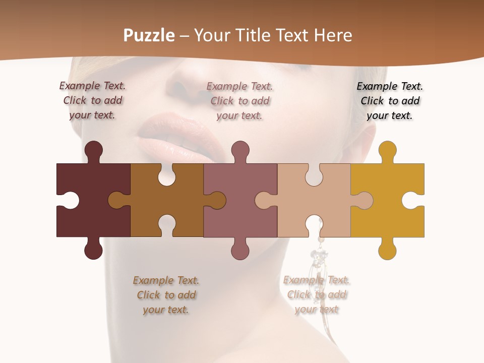 Straight Hairstyle Pose PowerPoint Template