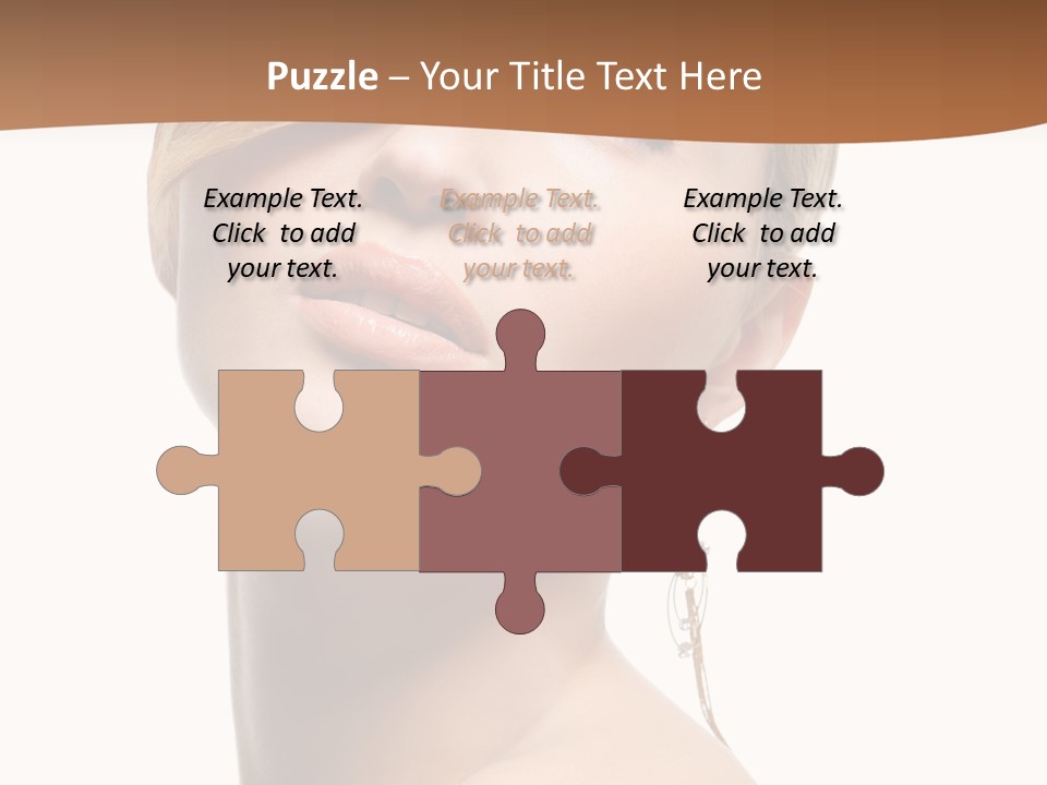 Straight Hairstyle Pose PowerPoint Template