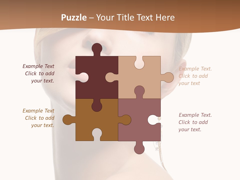 Straight Hairstyle Pose PowerPoint Template