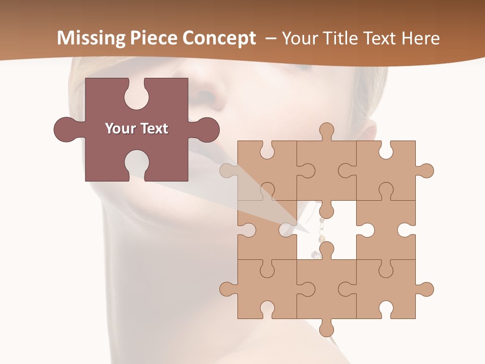 Straight Hairstyle Pose PowerPoint Template