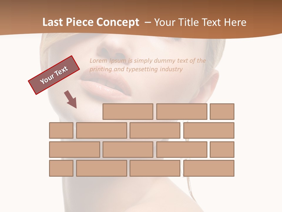 Straight Hairstyle Pose PowerPoint Template