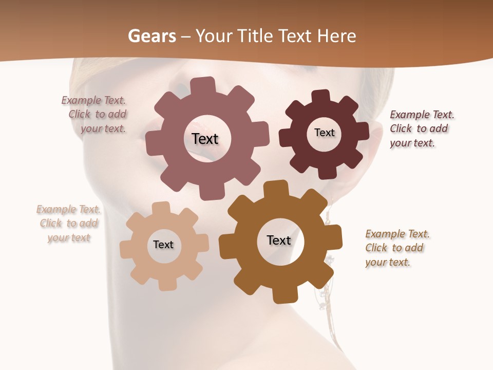 Straight Hairstyle Pose PowerPoint Template