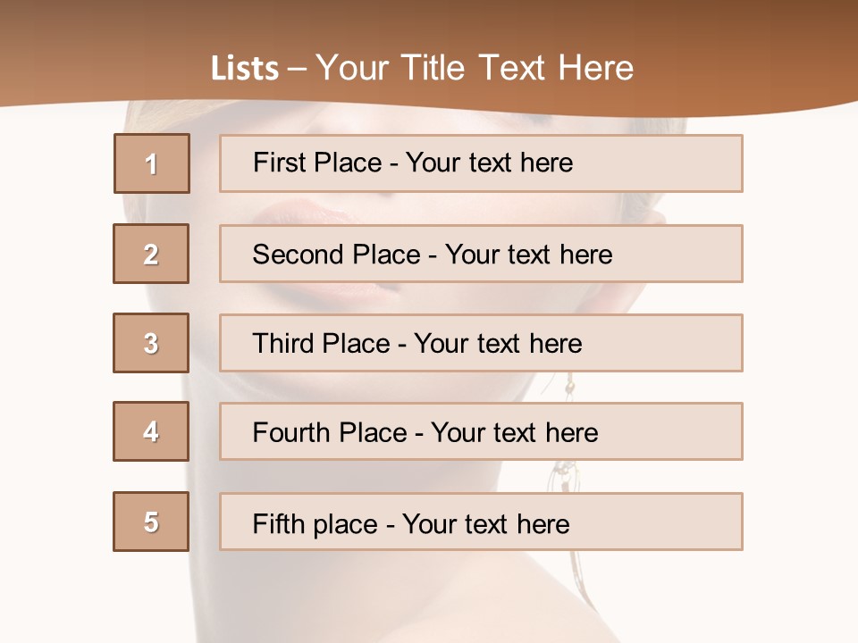 Straight Hairstyle Pose PowerPoint Template