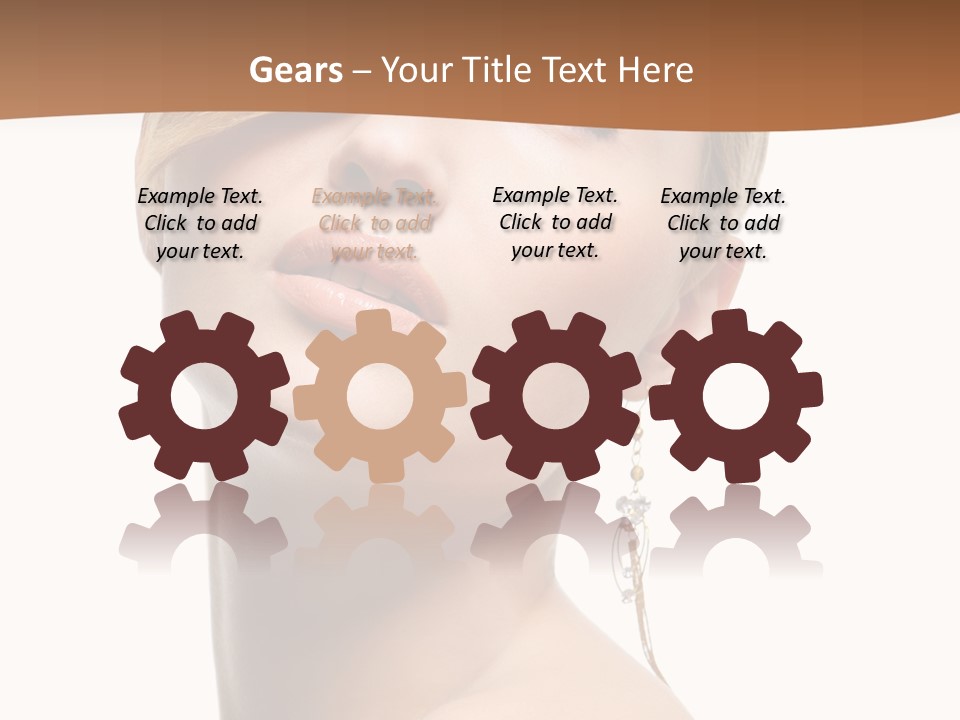 Straight Hairstyle Pose PowerPoint Template