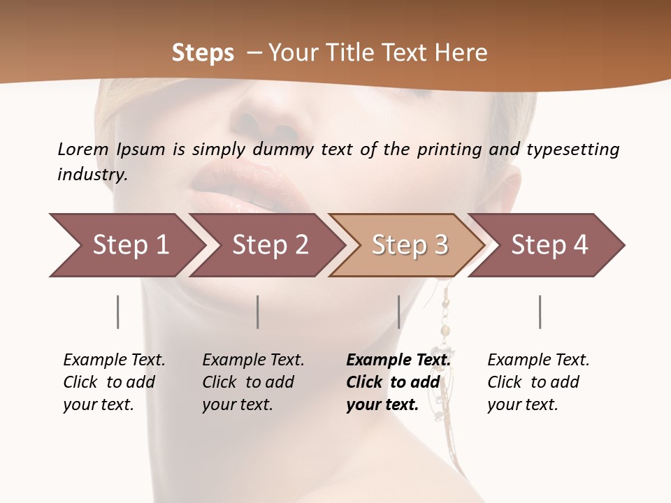 Straight Hairstyle Pose PowerPoint Template
