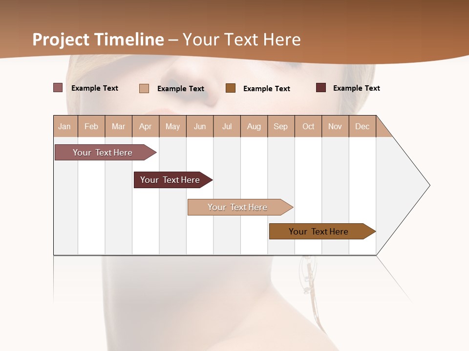 Straight Hairstyle Pose PowerPoint Template