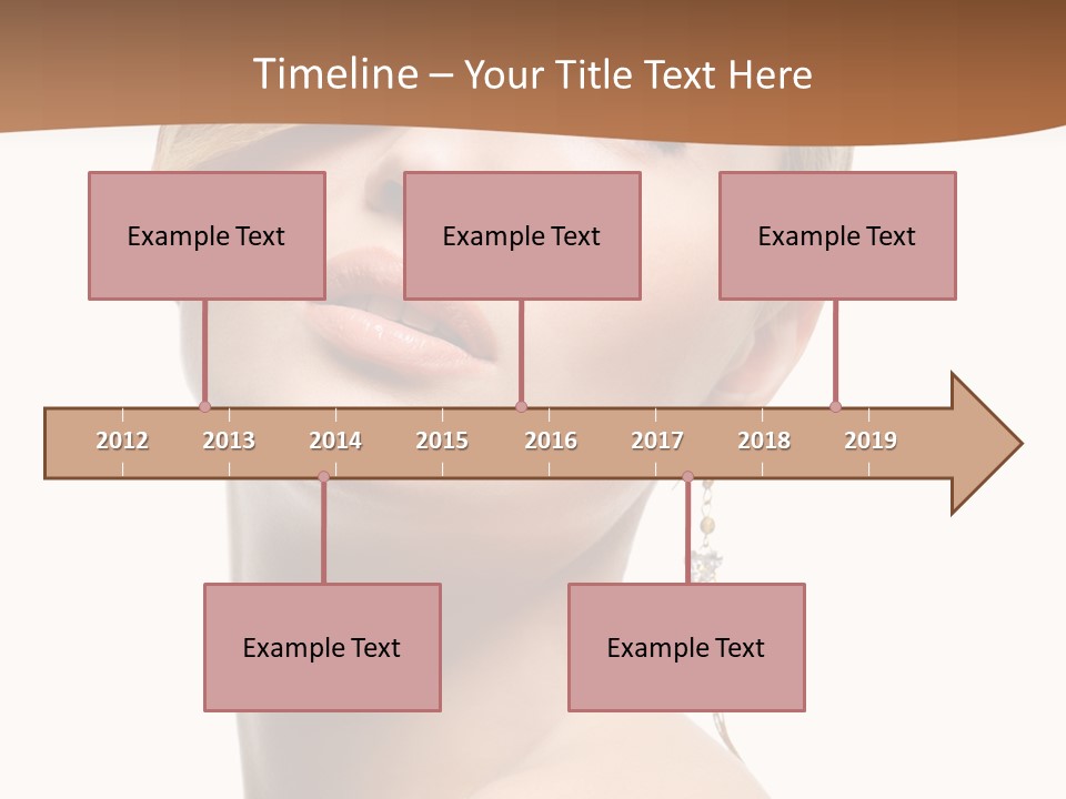 Straight Hairstyle Pose PowerPoint Template