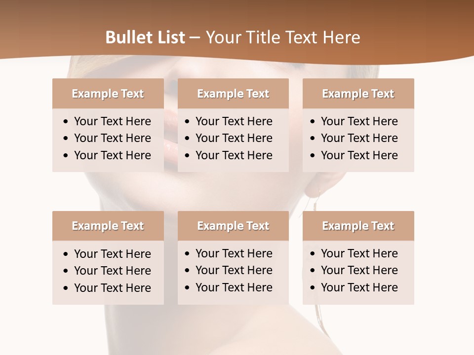 Straight Hairstyle Pose PowerPoint Template