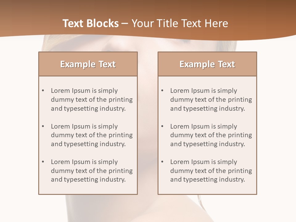 Straight Hairstyle Pose PowerPoint Template
