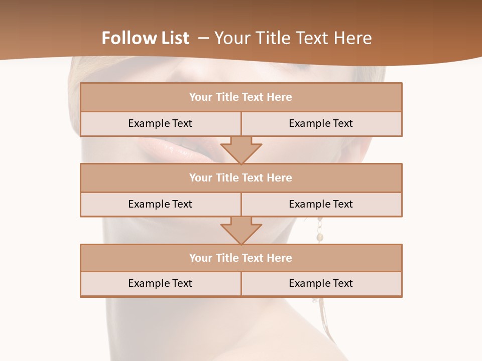 Straight Hairstyle Pose PowerPoint Template