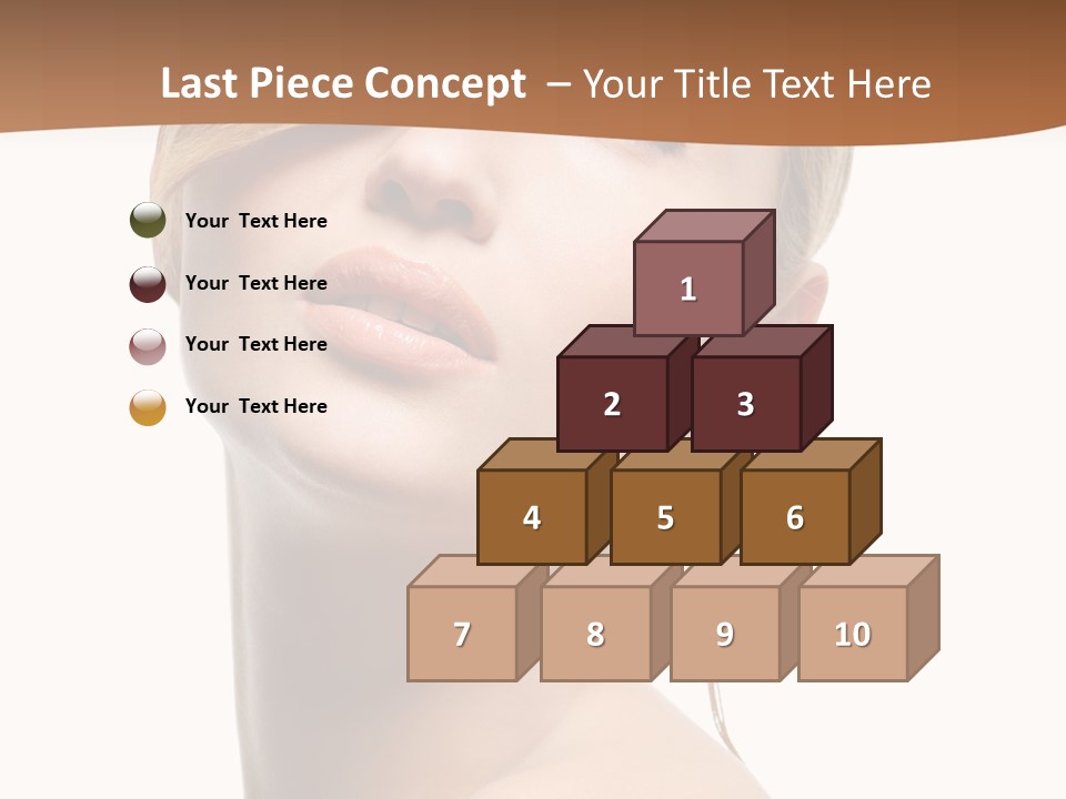 Straight Hairstyle Pose PowerPoint Template