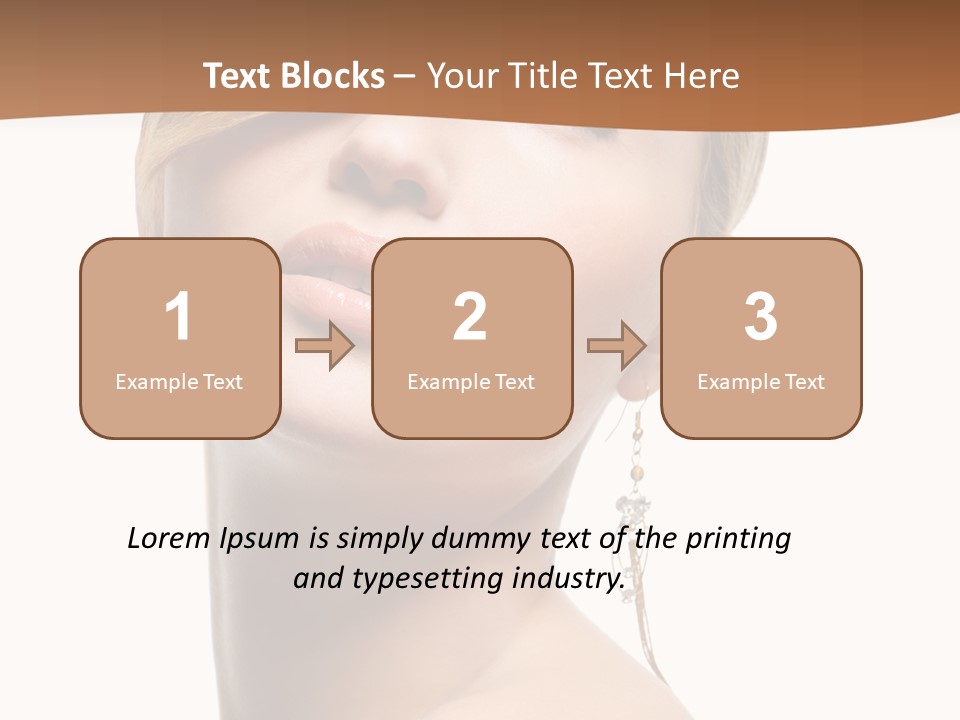 Straight Hairstyle Pose PowerPoint Template