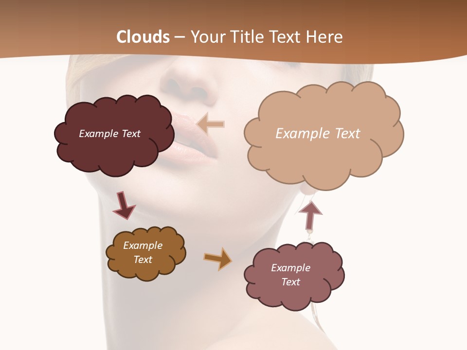 Straight Hairstyle Pose PowerPoint Template