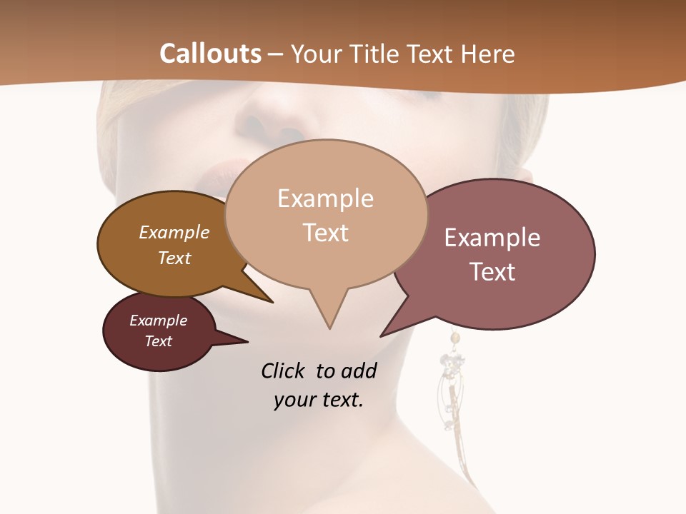 Straight Hairstyle Pose PowerPoint Template