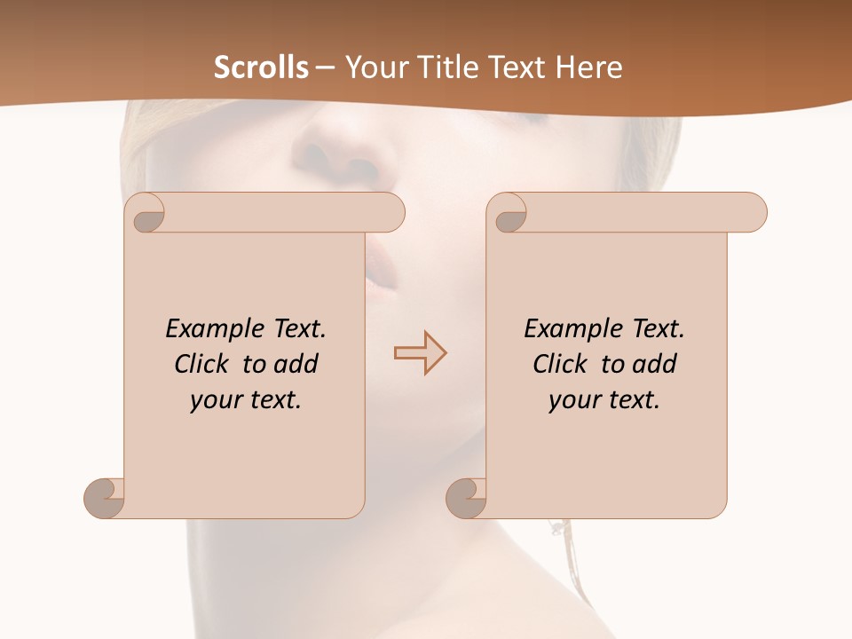 Straight Hairstyle Pose PowerPoint Template