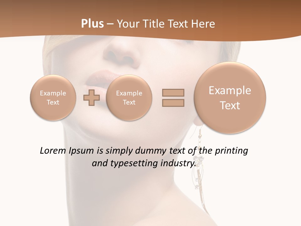 Straight Hairstyle Pose PowerPoint Template