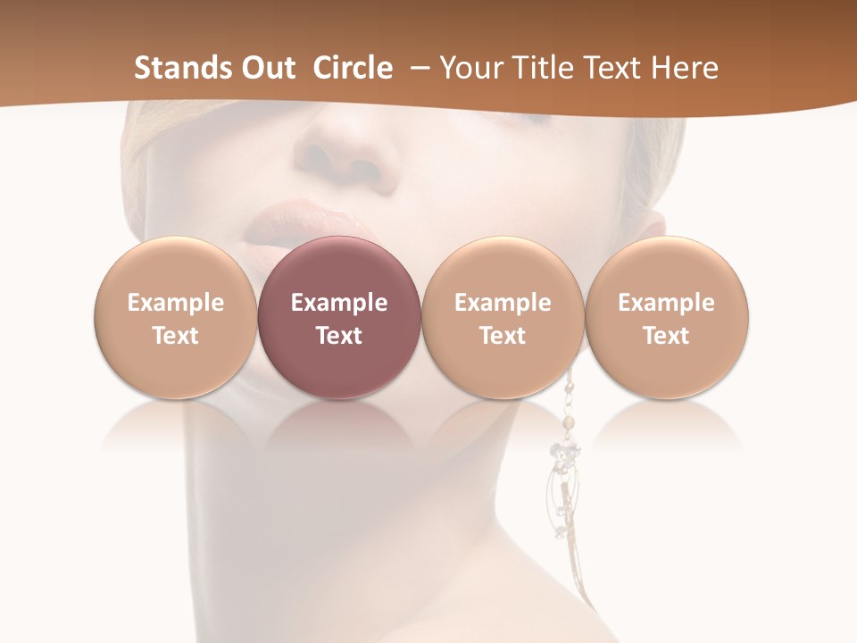 Straight Hairstyle Pose PowerPoint Template