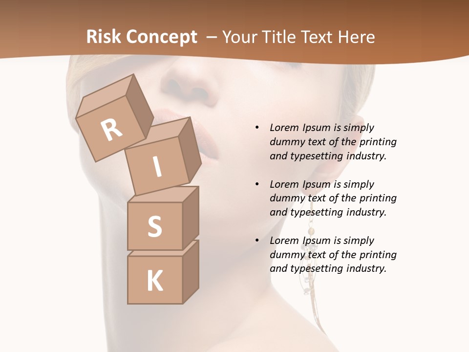 Straight Hairstyle Pose PowerPoint Template