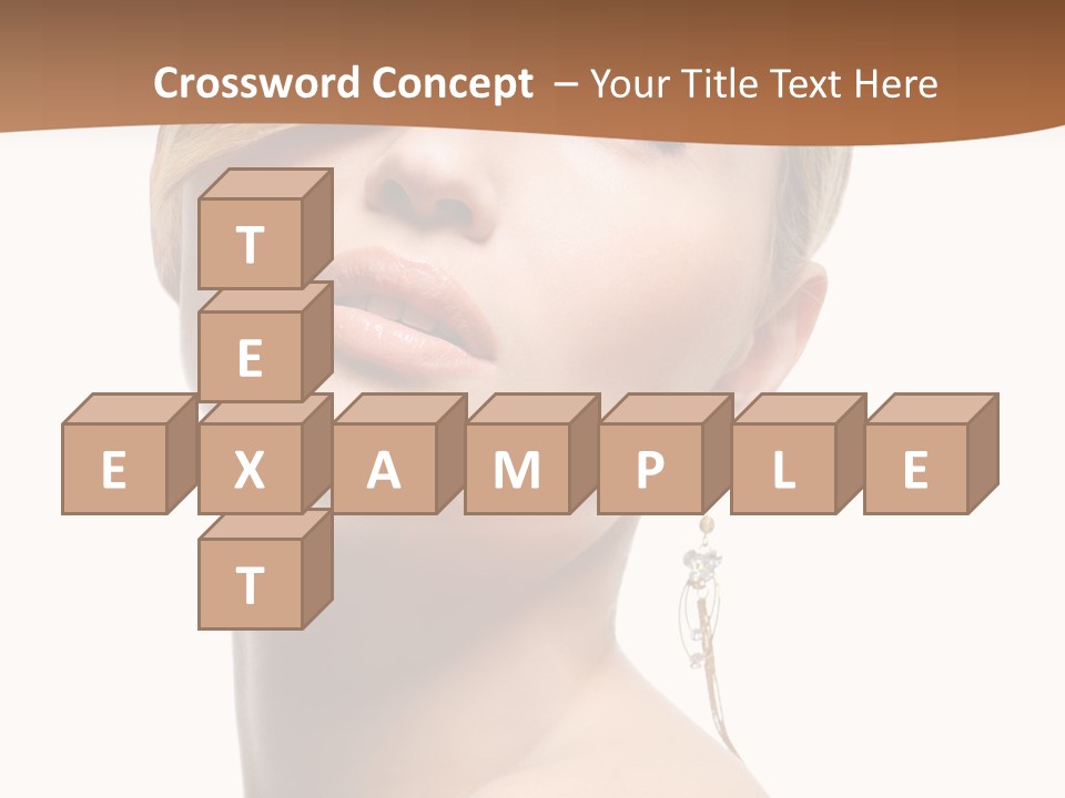 Straight Hairstyle Pose PowerPoint Template