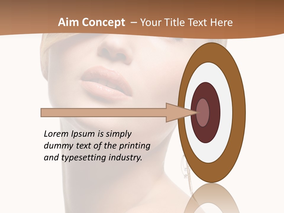 Straight Hairstyle Pose PowerPoint Template