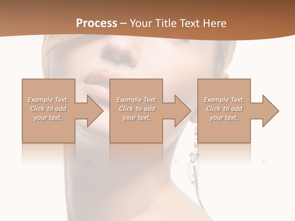 Straight Hairstyle Pose PowerPoint Template