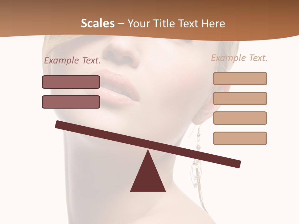 Straight Hairstyle Pose PowerPoint Template