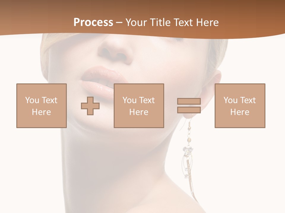 Straight Hairstyle Pose PowerPoint Template