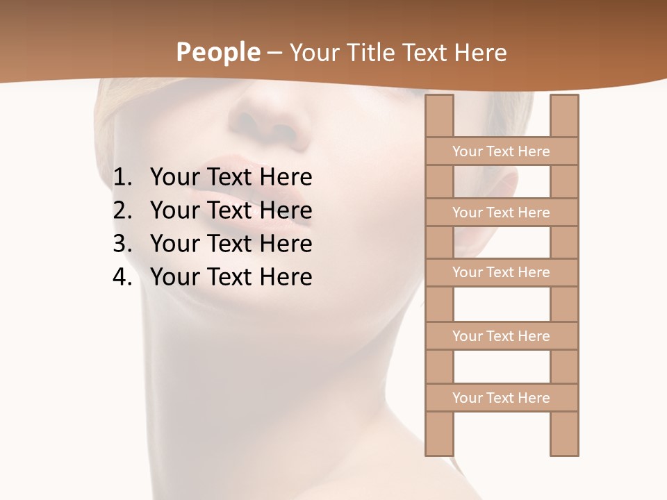 Straight Hairstyle Pose PowerPoint Template