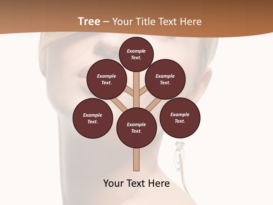 Straight Hairstyle Pose PowerPoint Template