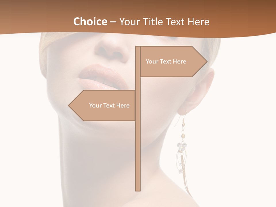 Straight Hairstyle Pose PowerPoint Template