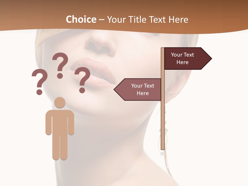 Straight Hairstyle Pose PowerPoint Template