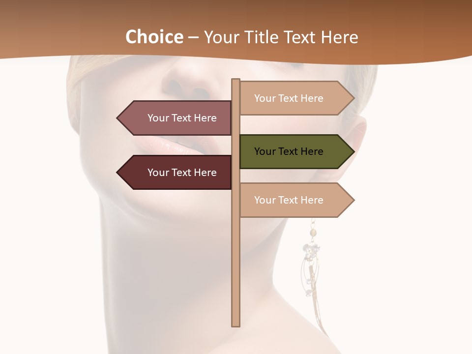 Straight Hairstyle Pose PowerPoint Template