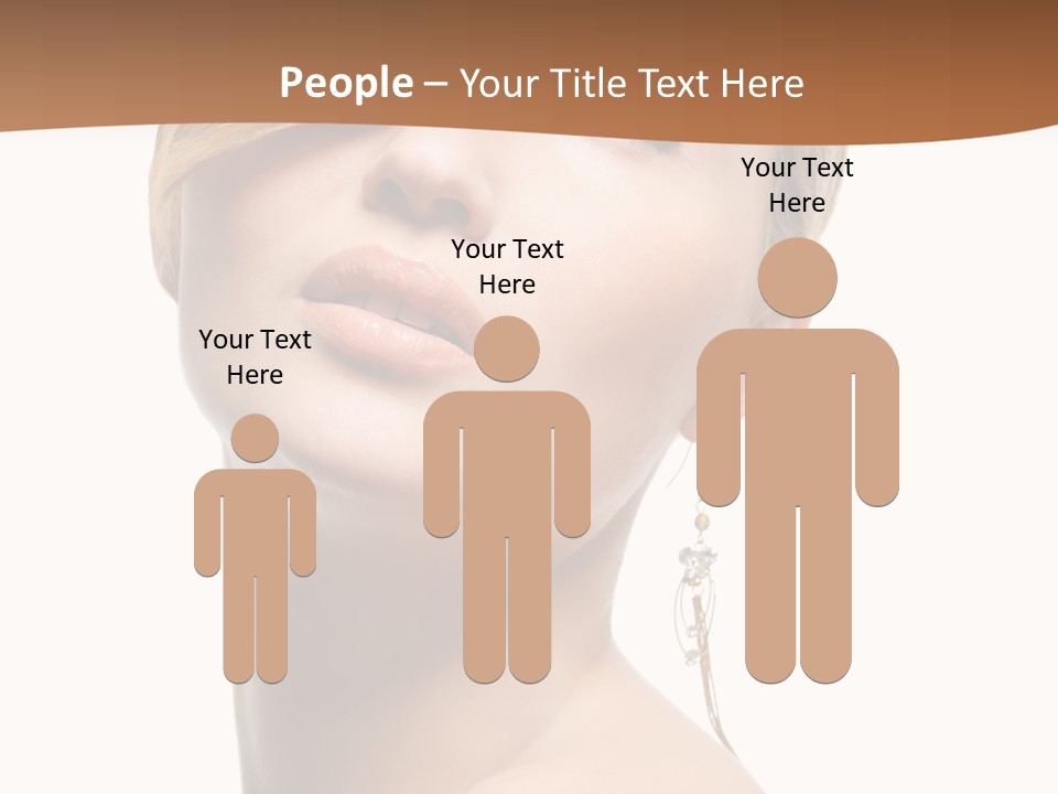 Straight Hairstyle Pose PowerPoint Template