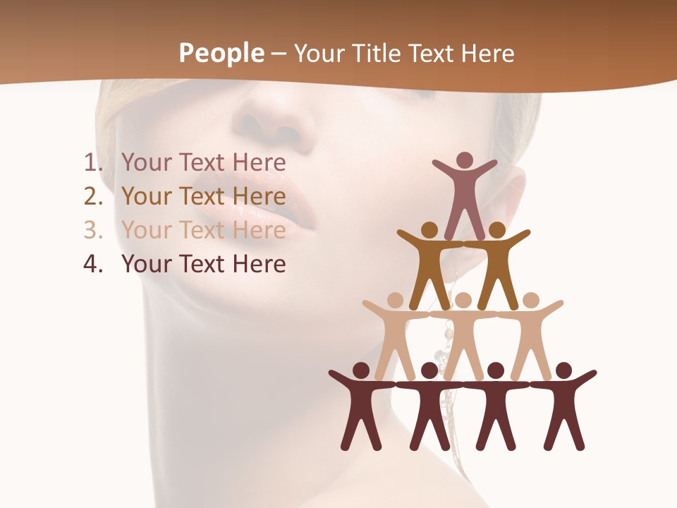 Straight Hairstyle Pose PowerPoint Template