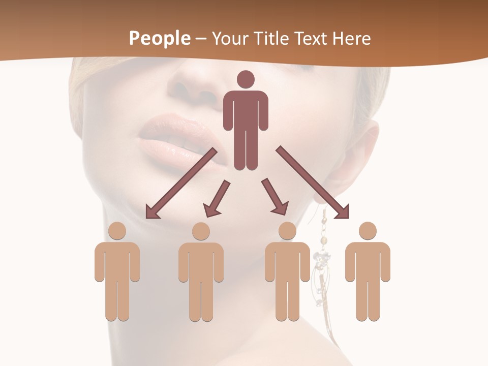 Straight Hairstyle Pose PowerPoint Template