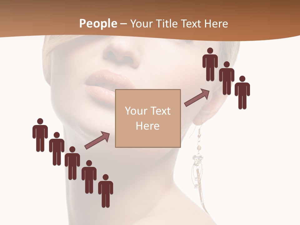 Straight Hairstyle Pose PowerPoint Template