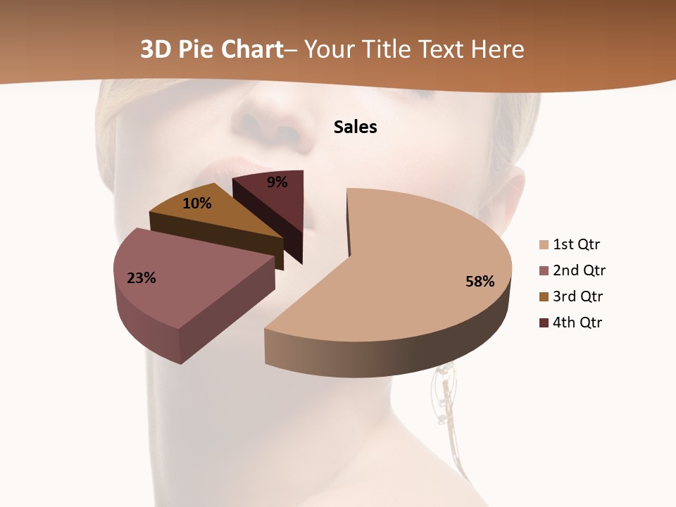 Straight Hairstyle Pose PowerPoint Template