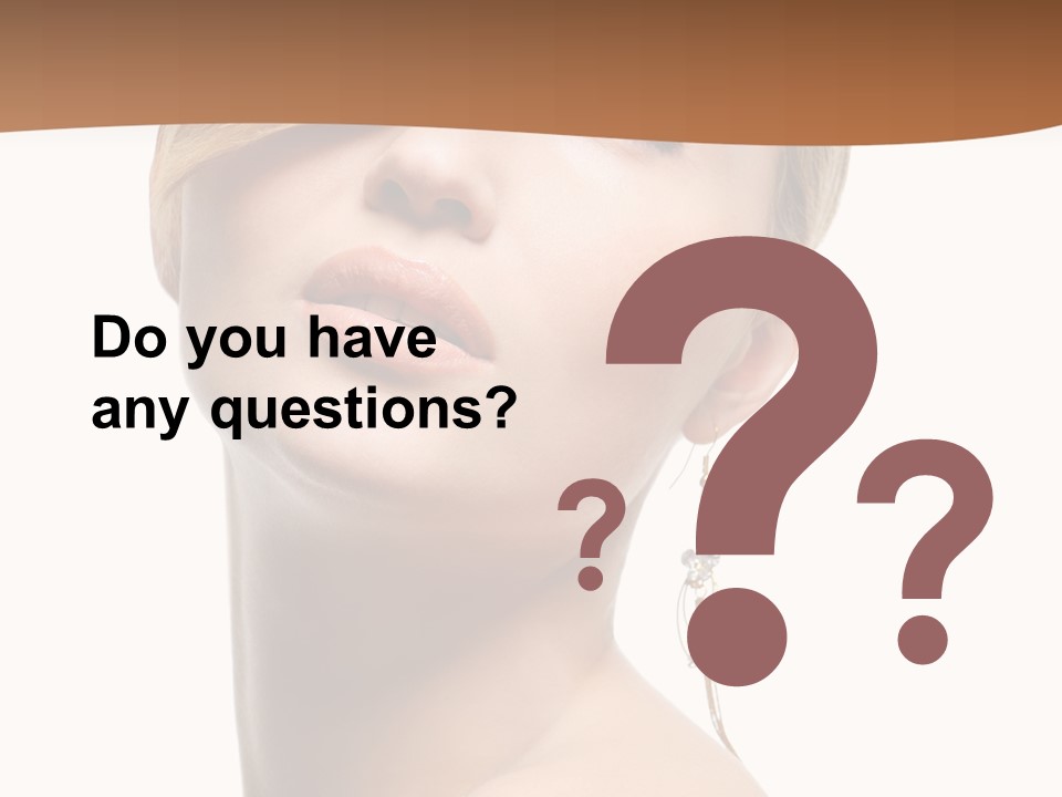 Straight Hairstyle Pose PowerPoint Template