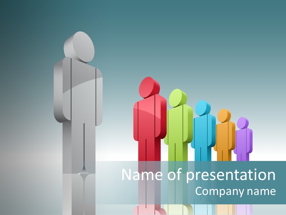 Success Men Crowd PowerPoint Template