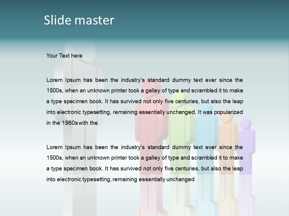 Success Men Crowd PowerPoint Template