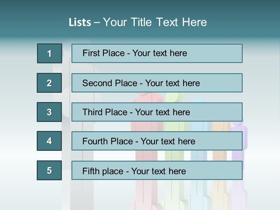 Success Men Crowd PowerPoint Template