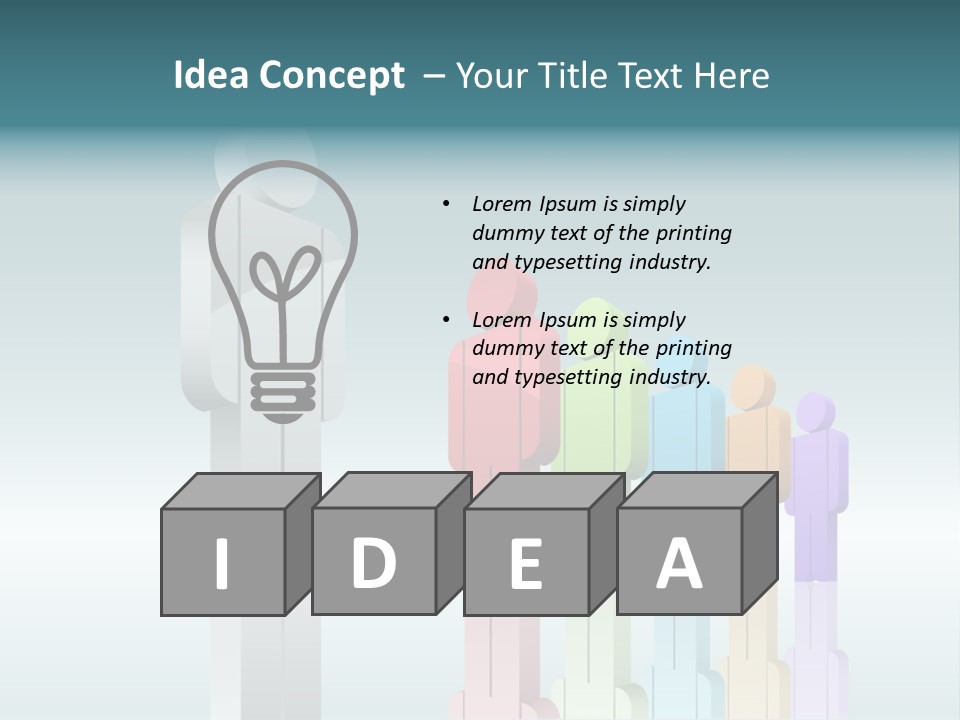 Success Men Crowd PowerPoint Template