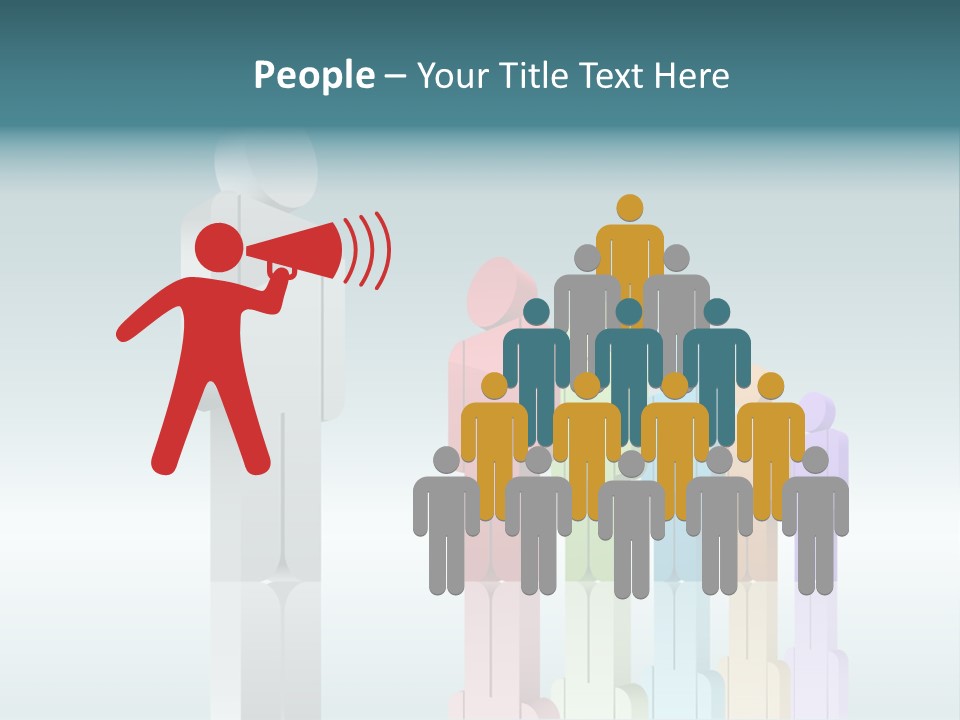 Success Men Crowd PowerPoint Template