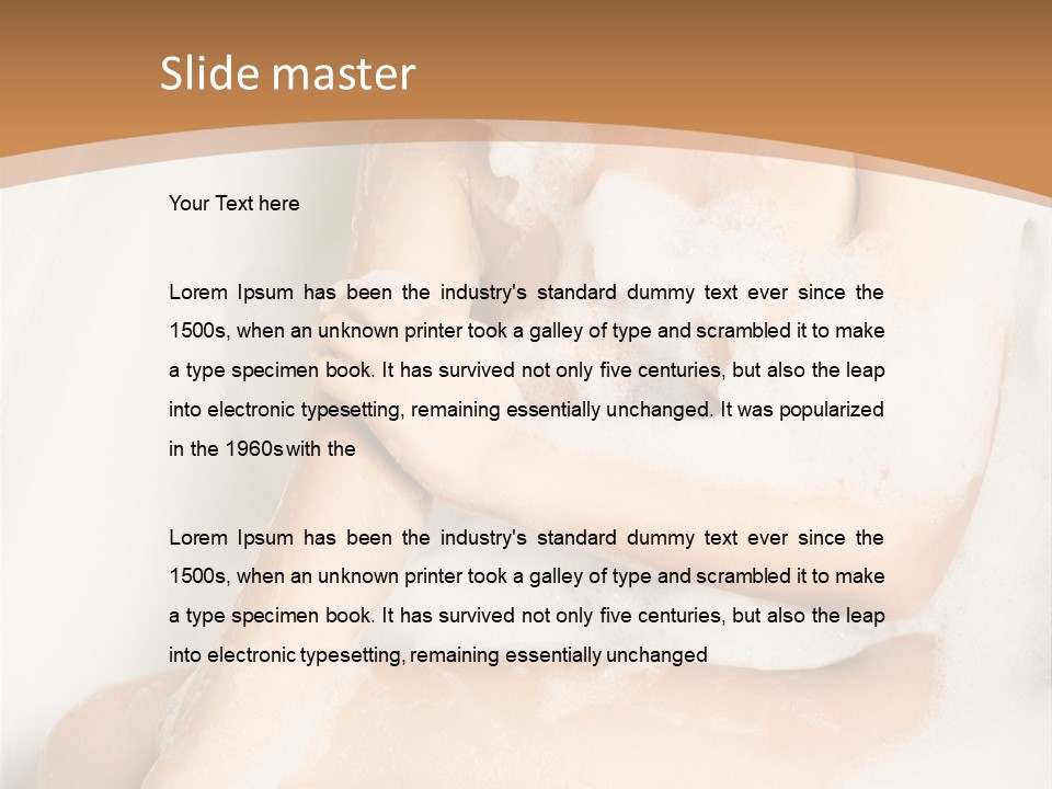 A Woman Sitting In A Bathtub With Foam On Her Feet PowerPoint Template