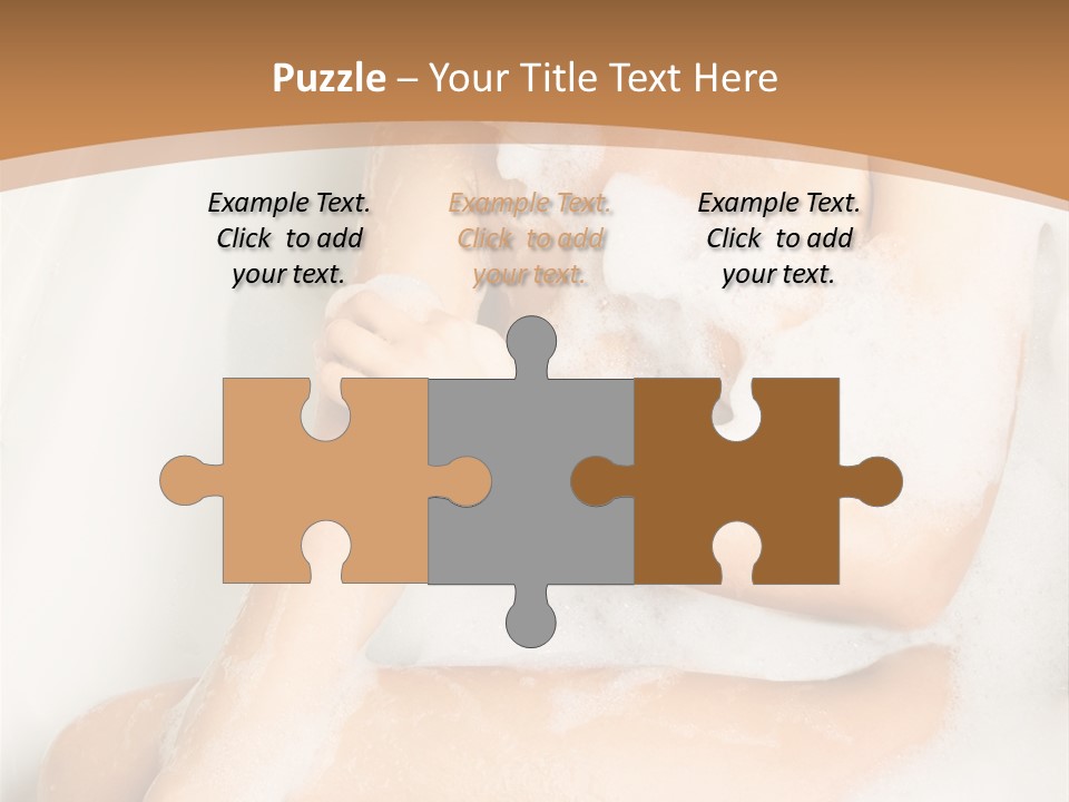 A Woman Sitting In A Bathtub With Foam On Her Feet PowerPoint Template