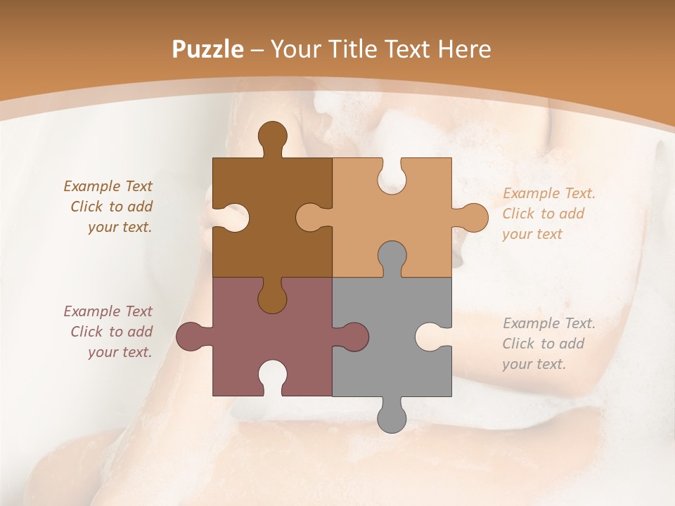 A Woman Sitting In A Bathtub With Foam On Her Feet PowerPoint Template