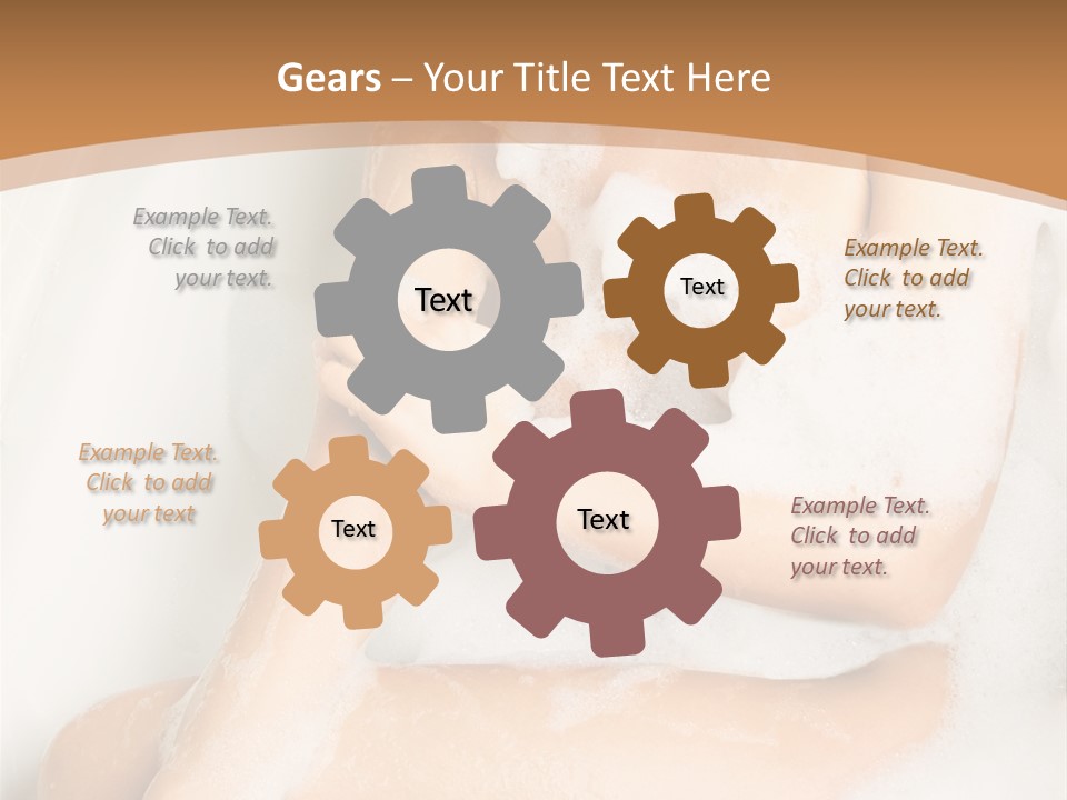 A Woman Sitting In A Bathtub With Foam On Her Feet PowerPoint Template