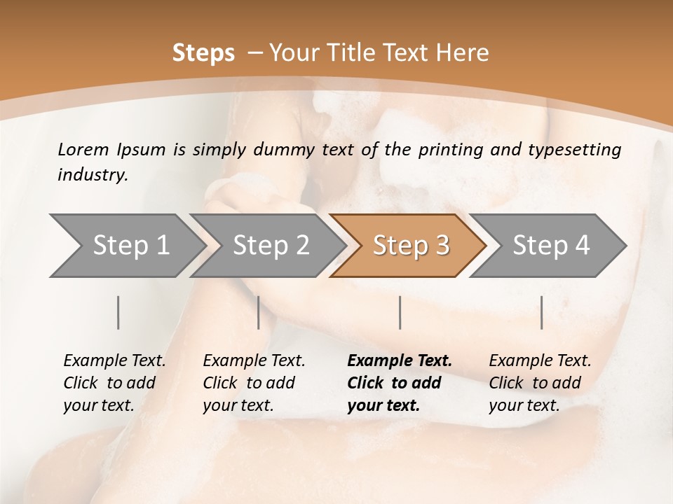 A Woman Sitting In A Bathtub With Foam On Her Feet PowerPoint Template